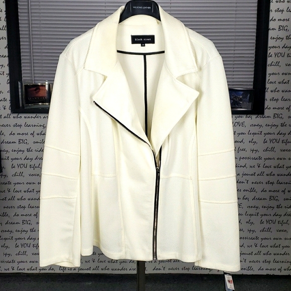 Black Rivet Jackets & Blazers - 💥NEW💥 Womans 3X White/Cream Light Jacket